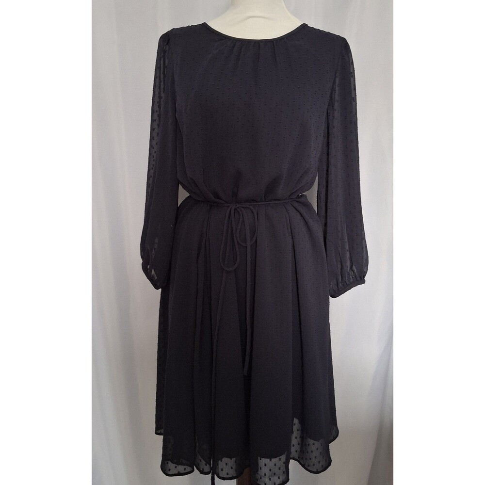 Womens Ann Taylor NWT Belted sheath dress sheer Puff sleeves mini Sz 8